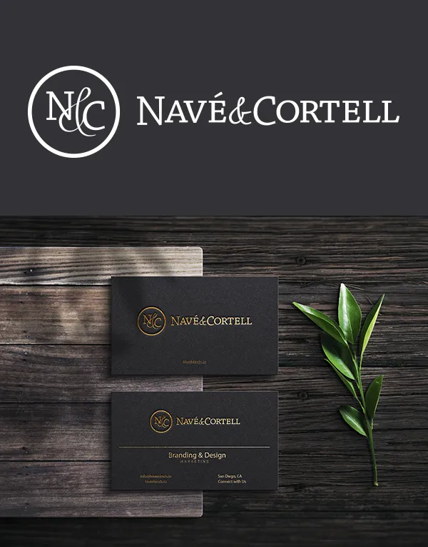 Logo design for Navé & Cortell – Elegant brand identity for professional partnership
